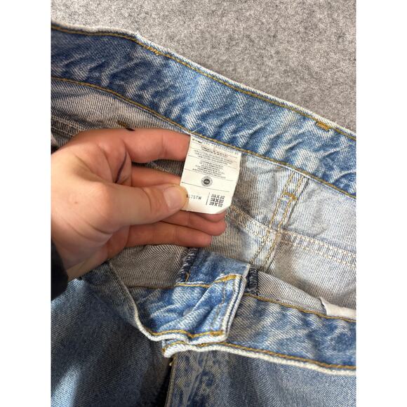 VINTAGE 90s Carhartt Jeans Mens 38x32 Blue Denim Straight Leg Grunge Workwear - Picture 6 of 6